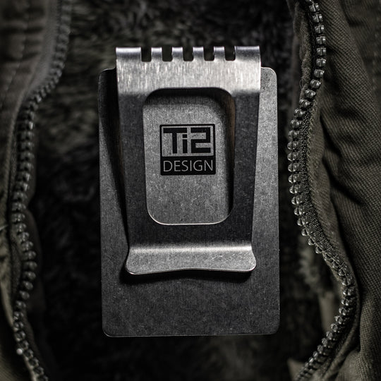 Minimalist Wallet -- Titanium (Tumbled)